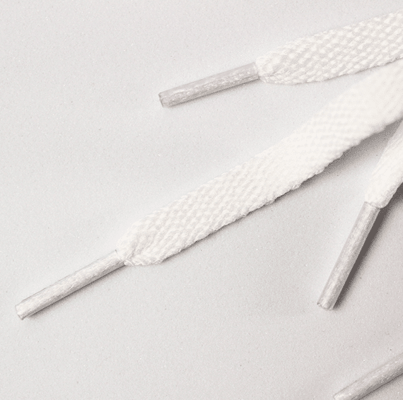 120cm White Flat Shoelaces - Image 3